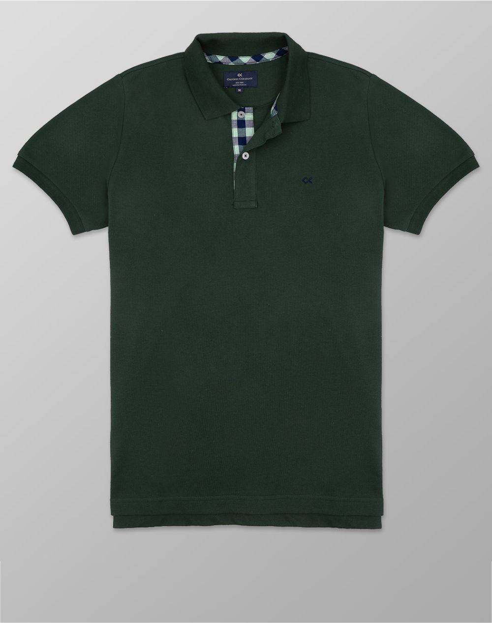 Oxford Company Polo Ss 100% Cotton T Shirt Men Clothes T Shirts & Sweatshirts Polo Darkgreen Cotton P400 Px00.09 09 Male Polo Green