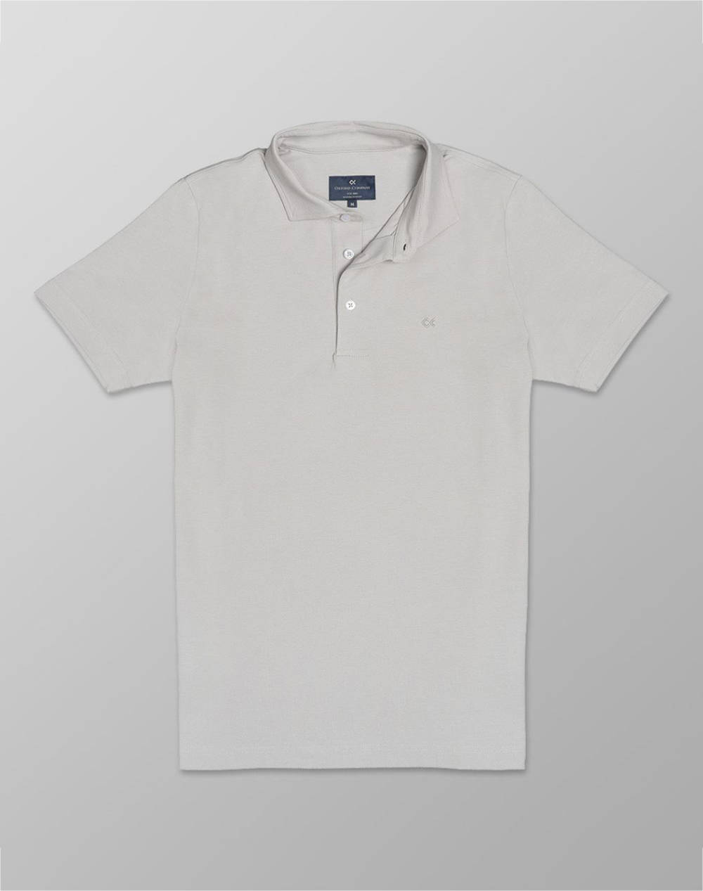 Oxford Company Polo Ss 94%Pima Cotton 6%Elasto Shirt Men Clothes T Shirts & Sweatshirts Polo Lightgray Cotton,Elastic K201 Px00.13 13 Male Polo