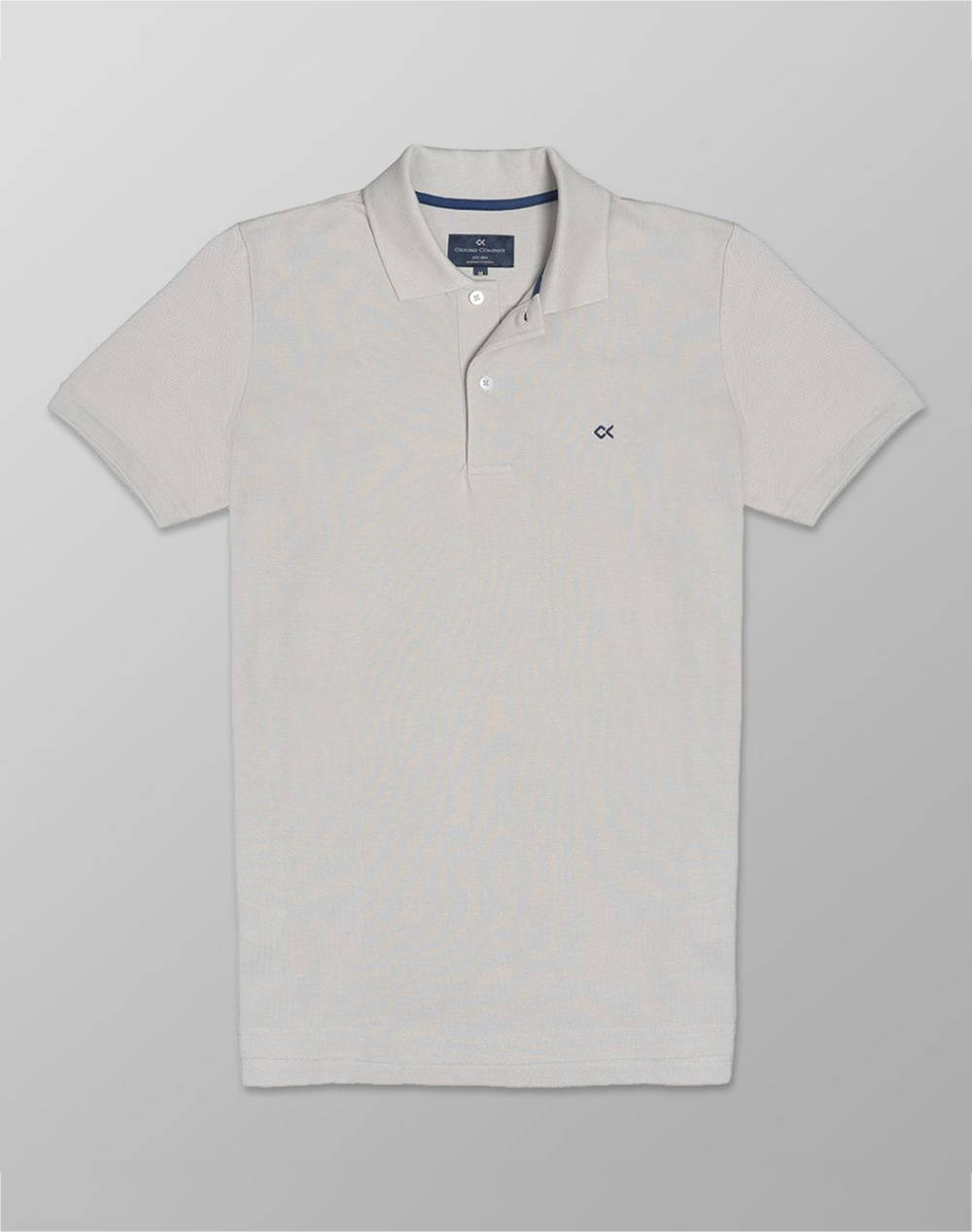 Oxford Company Polo Ss Slim Fit Men Clothes T Shirts & Sweatshirts Polo Lightgray Cotton P414 Px00.13 13 Male Polo