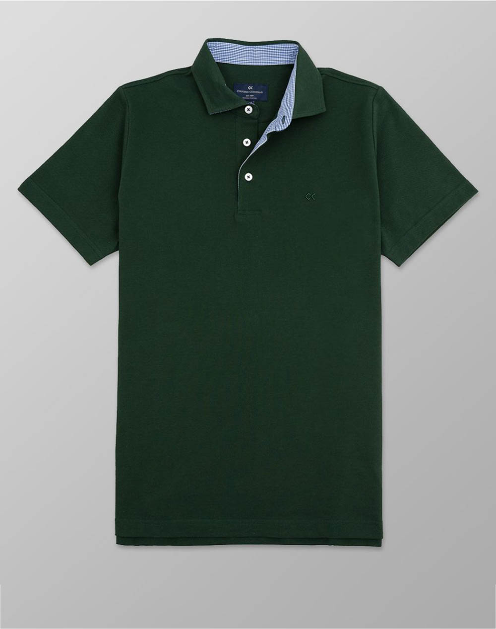 Oxford Company Polo Ss T Shirt Men Clothes T Shirts & Sweatshirts Polo Darkgreen Cotton P403 Px00.09 09 Male Polo Green