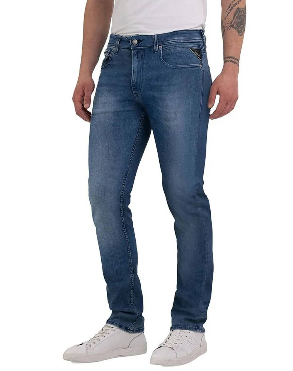 Replay Pants Men Clothes Trousers Jeans Denimblue Cotton Ma972Z.000.261 C39 009 Male Jeans Blue