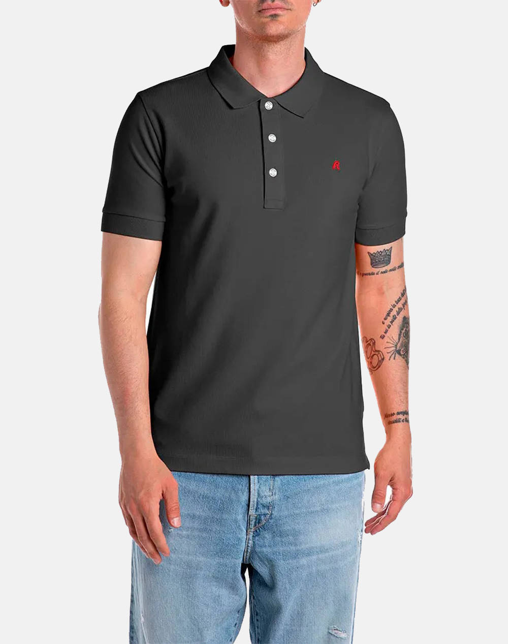 Replay Polo Shirt Fp Men Clothes T Shirts & Sweatshirts Polo Black Cotton,Elastic M6893A.000.21868 098 Male Polo Black