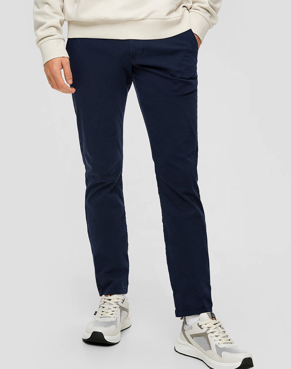 S.Oliver Pants Men Clothes Trousers Chinos Darkblue Cotton,Elastic 2141165 5884 Male Chinos Blue