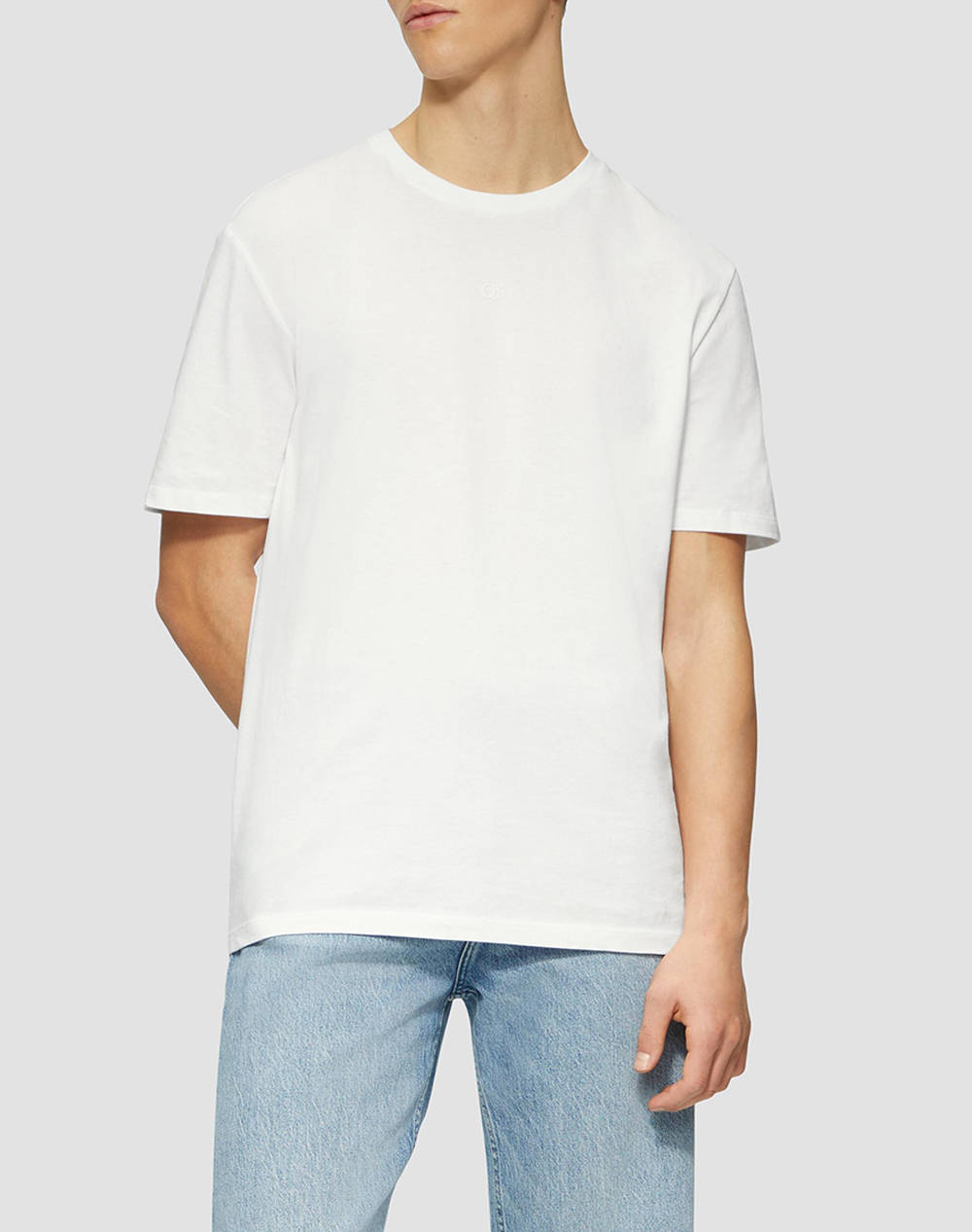 S.Oliver Shirt Men Clothes T Shirts & Sweatshirts T Shirts White Cotton 2164741 0100 Male T-Shirts