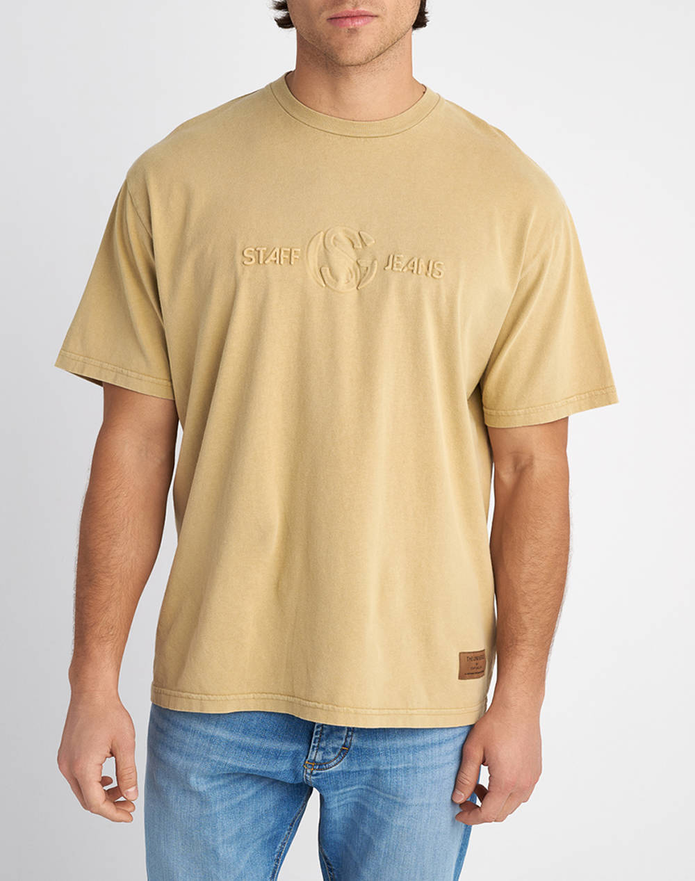 Staff Man T Shirt Byron Men Clothes T Shirts & Sweatshirts T Shirts Sandybrown Cotton 64 033.053 N0033 Male T-Shirts Brown