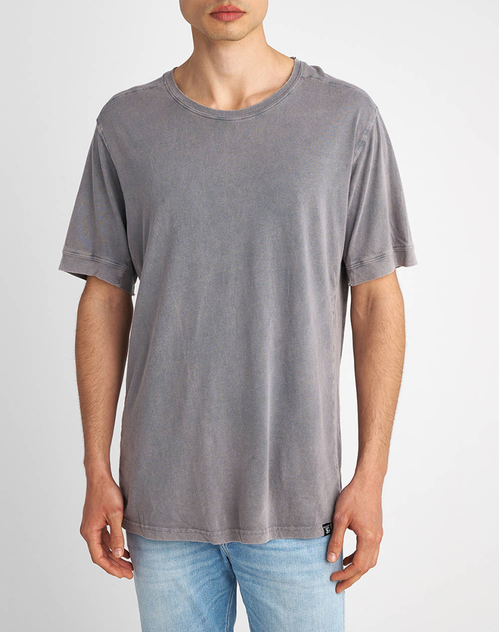 Staff Man T Shirt Dusty 50% Cotton 50% Modal Men Clothes T Shirts & Sweatshirts T Shirts Gray Cotton,Synthetic 64 041.053 Ν0006 Male T-Shirts