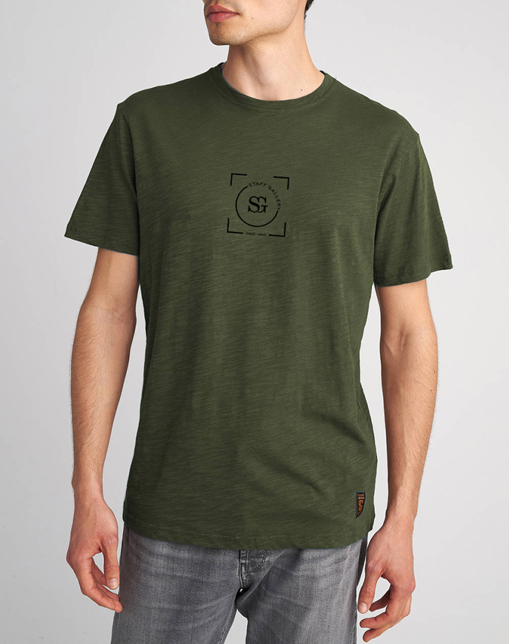 Staff Man T Shirt Jack Men Clothes T Shirts & Sweatshirts T Shirts Olive Cotton 64 011.053 Ν0005 Male T-Shirts
