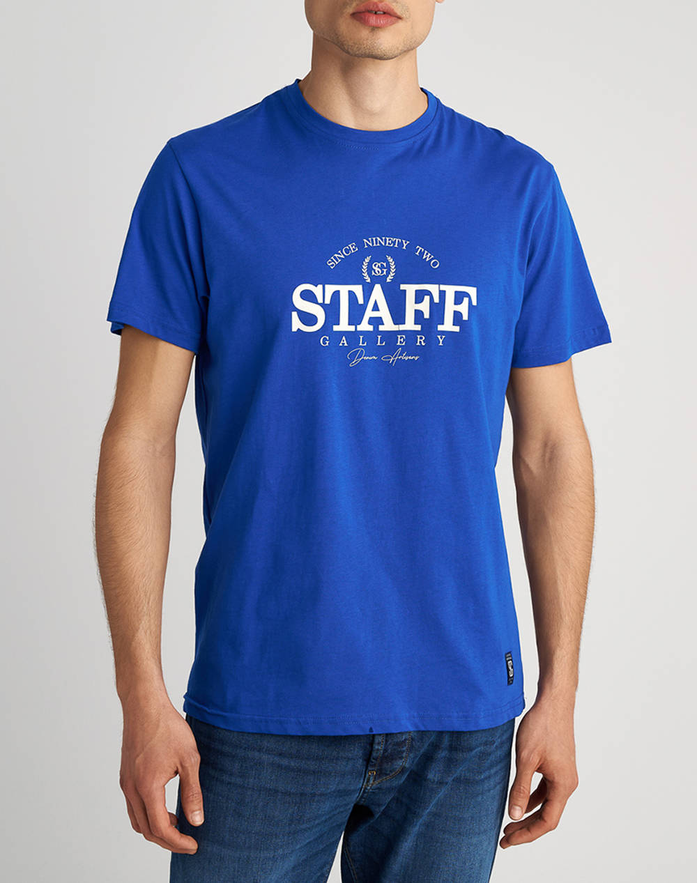 Staff Man T Shirt Karim Men Clothes T Shirts & Sweatshirts T Shirts Blue Cotton 64 004.053 Ν0048 Male T-Shirts Blue