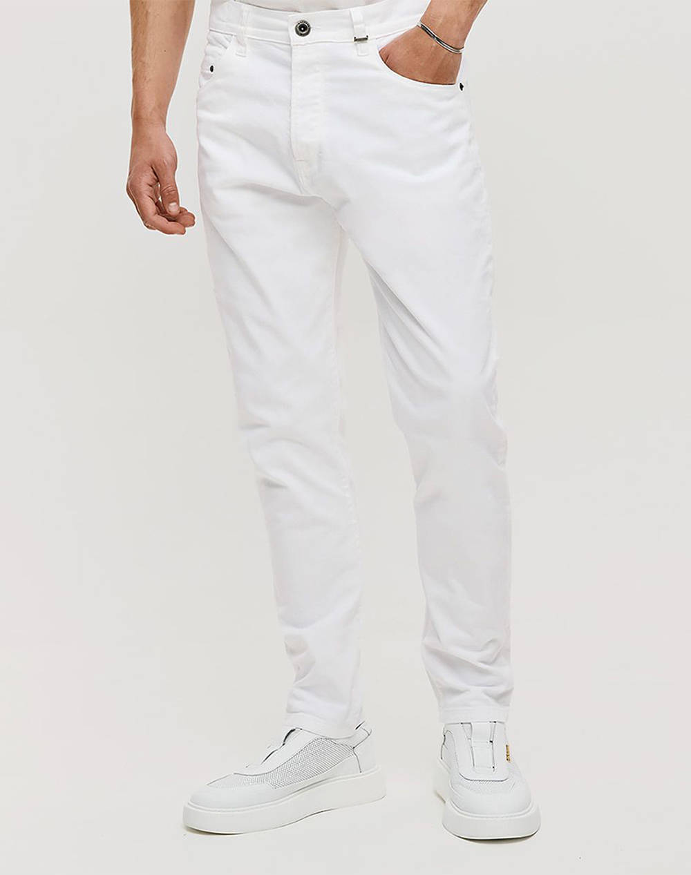 Brokers Men''S Jean Pants Men Clothes Trousers Jeans White Cotton,Elastic 25013102402 1 Male Jeans