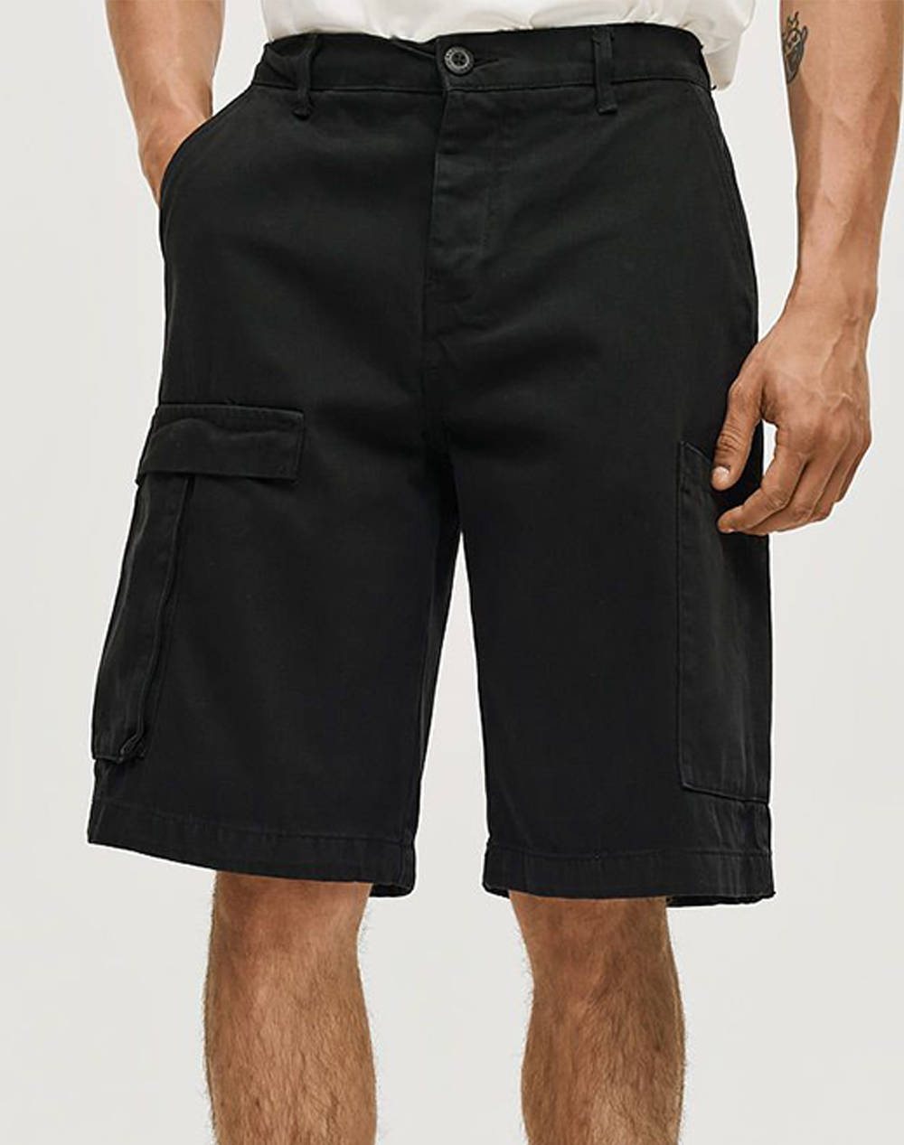 Brokers Men''S Bermuda Jean Shorts Men Clothes Shorts/Bermudas Cargo Black Cotton,Elastic 25015661352 80 Male Cargo Black