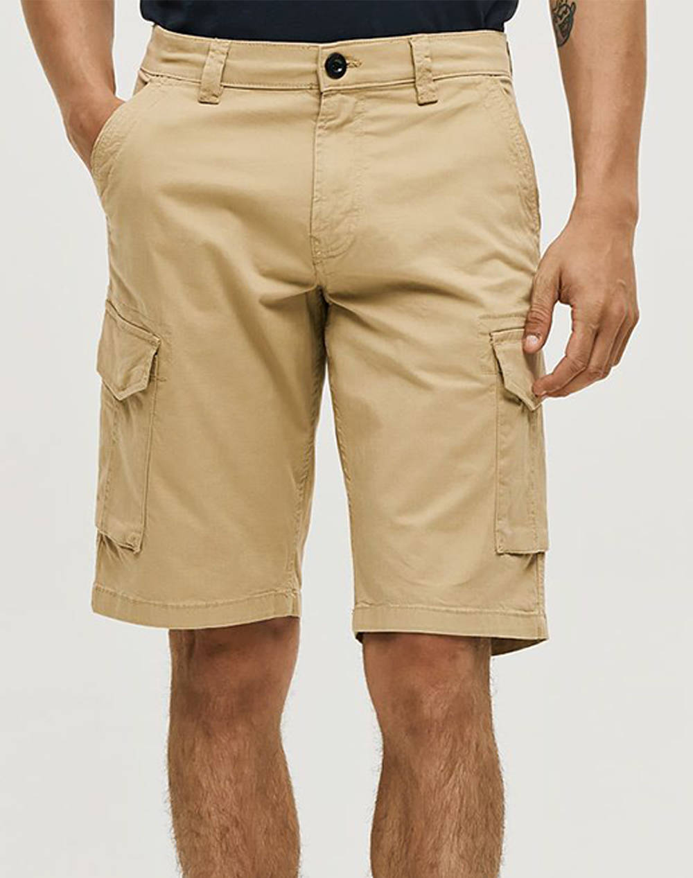 Brokers Men''S Cargo Bermuda Shorts Men Clothes Shorts/Bermudas Cargo Biege Cotton,Elastic 25015502451 5 Male Cargo Biege