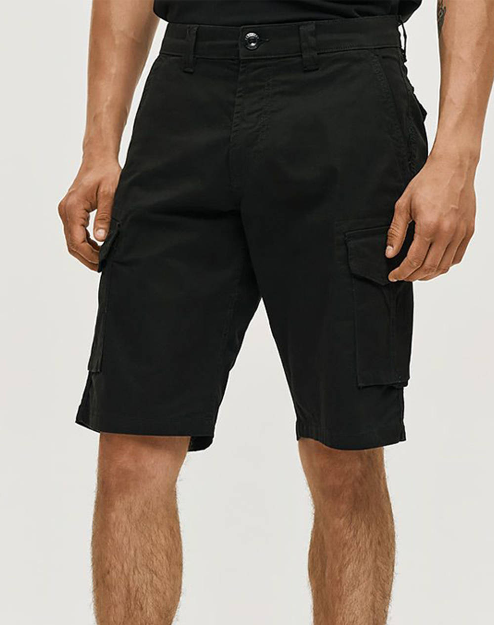 Brokers Men''S Cargo Bermuda Shorts Men Clothes Shorts/Bermudas Cargo Black Cotton,Elastic 25015502451 80 Male Cargo Black