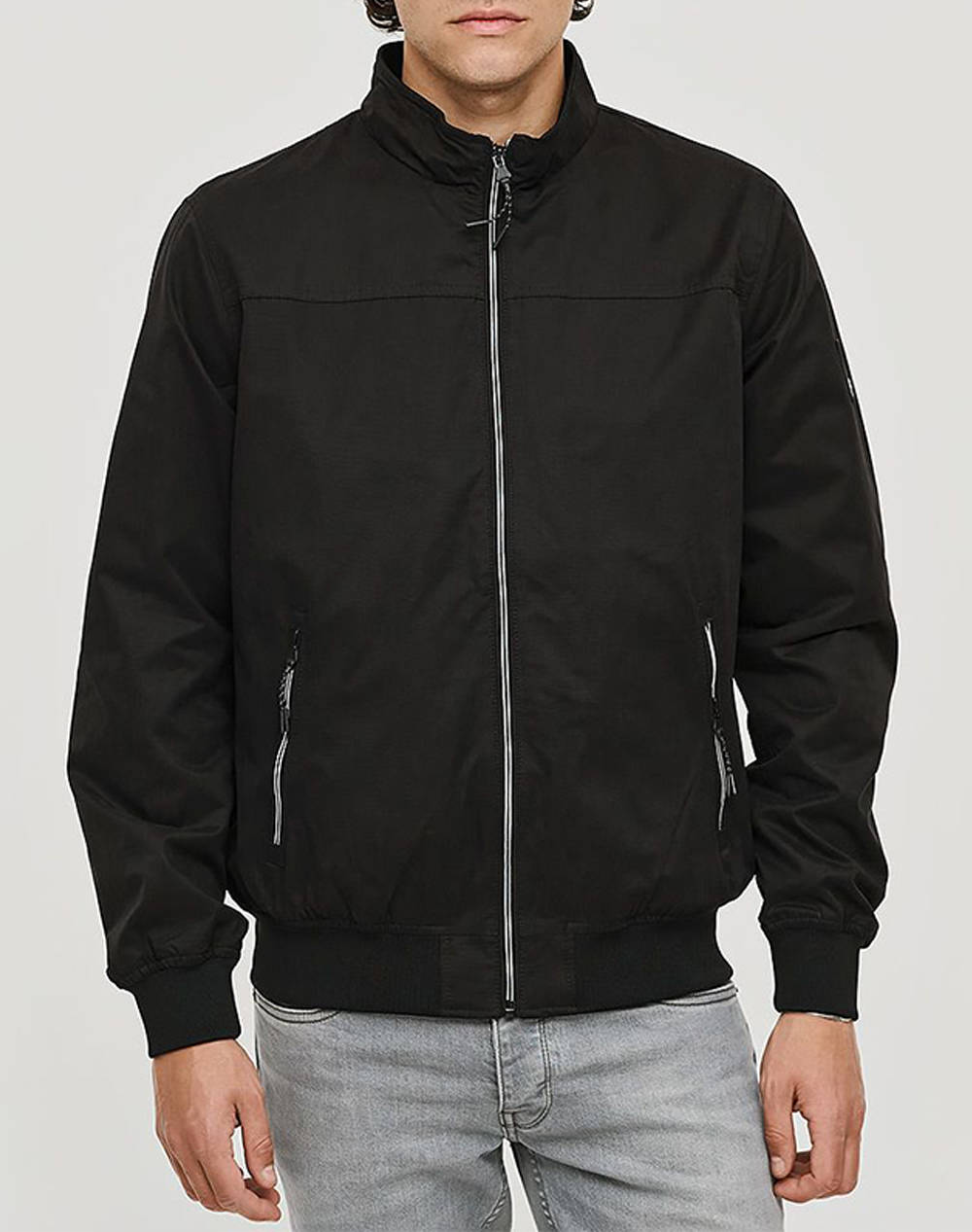 Brokers Men''S Jacket Men Clothes Outerwear Jackets Black Cotton,Synthetic 25010102080 49 Male Jackets Black