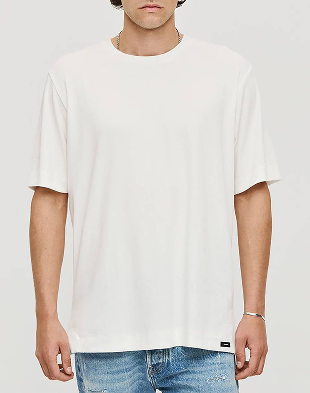 Brokers Men''S T Shirt Men Clothes T Shirts & Sweatshirts T Shirts White Cotton,Viscose,Elastic 25017233774 49 Male T-Shirts