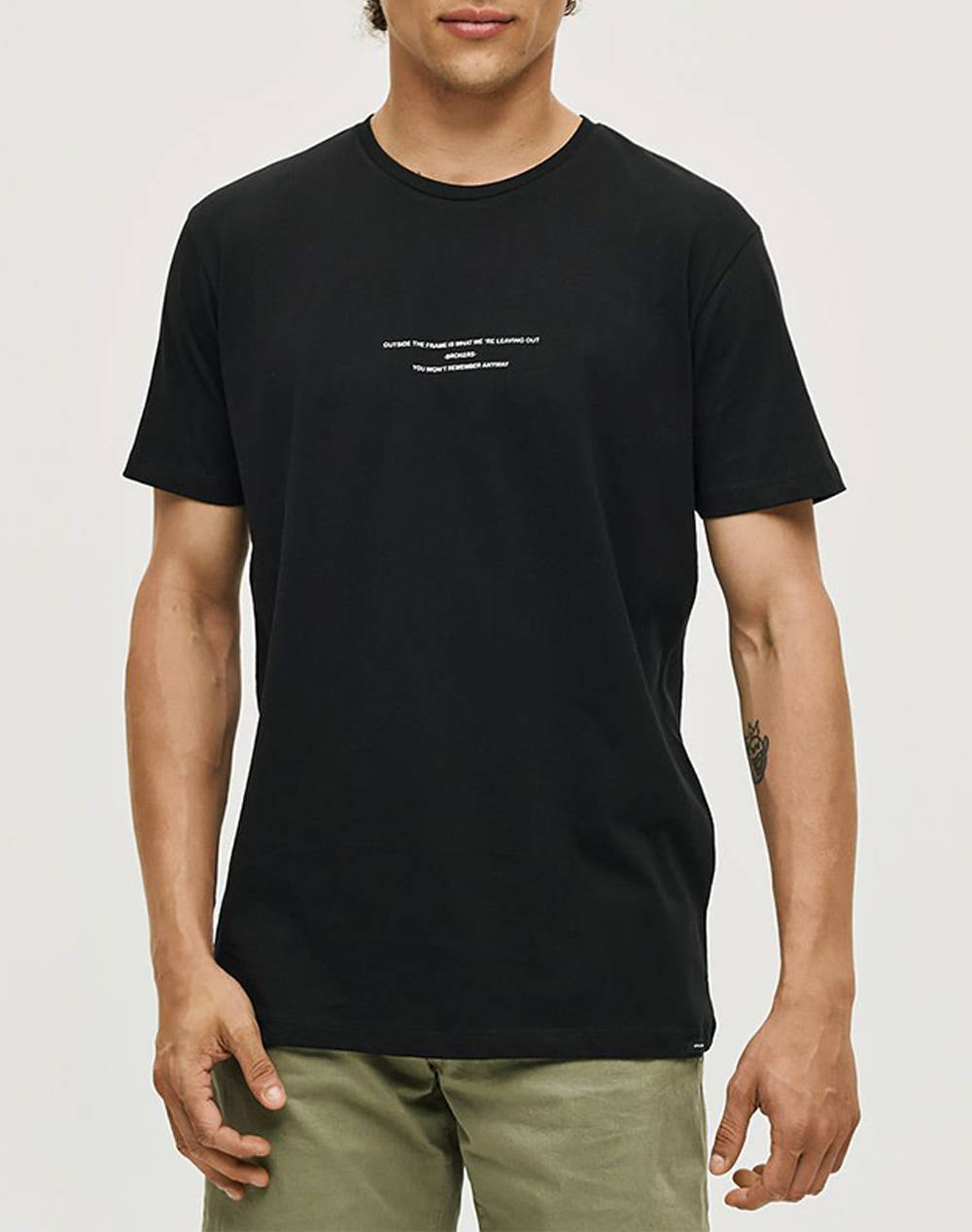 Brokers Men''S T Shirt Men Clothes T Shirts & Sweatshirts T Shirts Black Cotton 25017114751 80 Male T-Shirts Black
