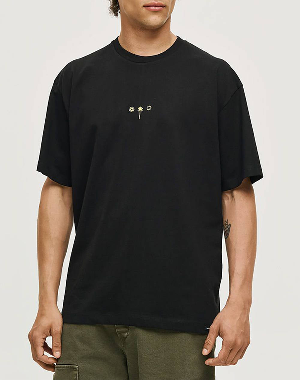 Brokers Men''S T Shirt Men Clothes T Shirts & Sweatshirts T Shirts Black Cotton 25017211751 80 Male T-Shirts Black