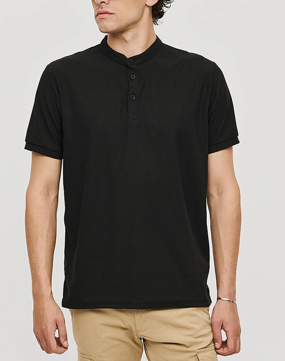 Brokers Men''S Polo Men Clothes T Shirts & Sweatshirts Polo Black Elastic,Synthetic 25017813773 49 Male Polo Black