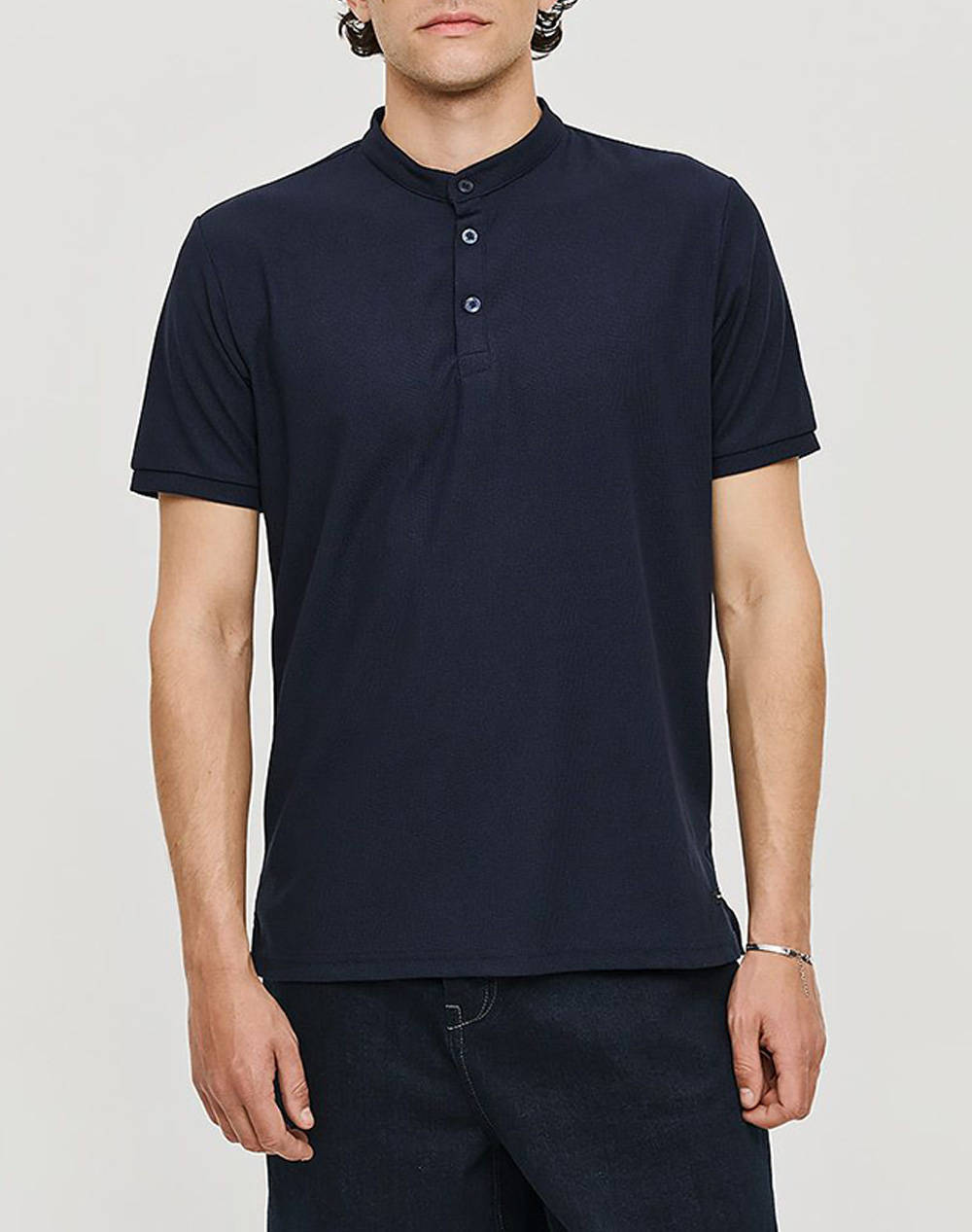 Brokers Men''S Polo Men Clothes T Shirts & Sweatshirts Polo Darkblue Elastic,Synthetic 25017813773 49 Male Polo Blue