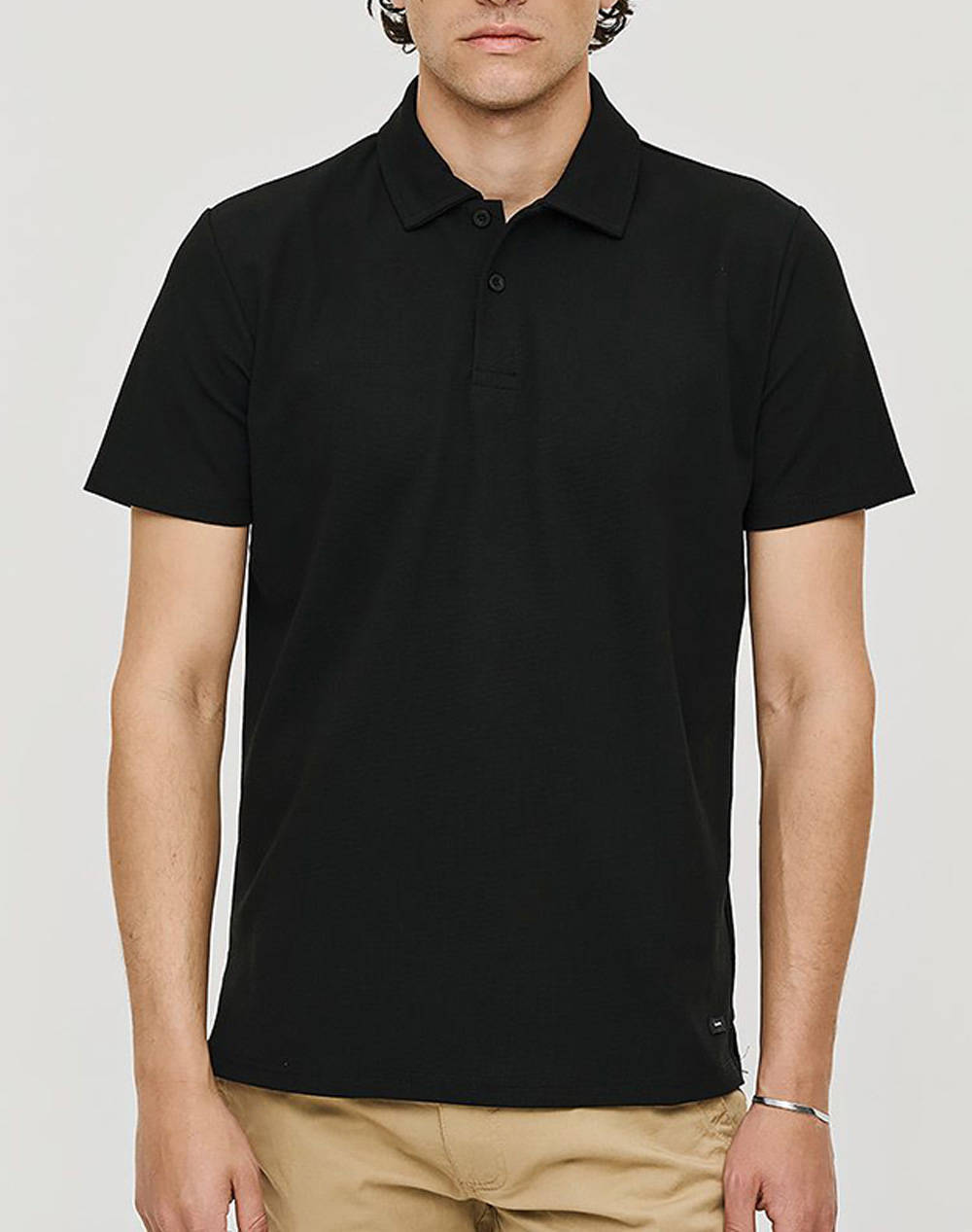 Brokers Men''S Polo Men Clothes T Shirts & Sweatshirts Polo Black Cotton,Viscose,Elastic,Synthetic 25017808775 49 Male Polo Black