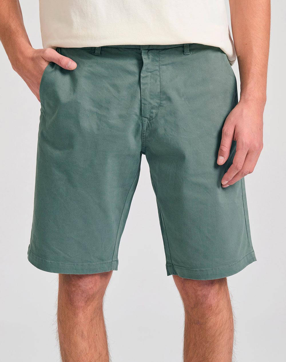 Funky Buddha Men''S Chino Bermuda Shorts Men Clothes Shorts/Bermudas Chinos Mintgreen Cotton,Elastic,Synthetic Fbm011 001 03 Mineral Green Male Chinos