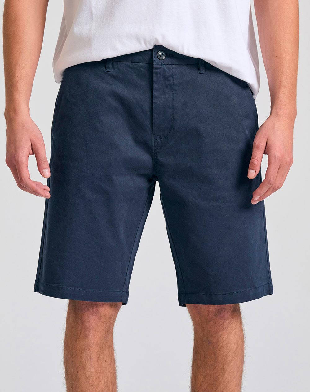 Funky Buddha Men''S Chino Bermuda Shorts Men Clothes Shorts/Bermudas Chinos Navyblue Cotton,Elastic,Synthetic Fbm011 001 03 Navy Male Chinos Blue