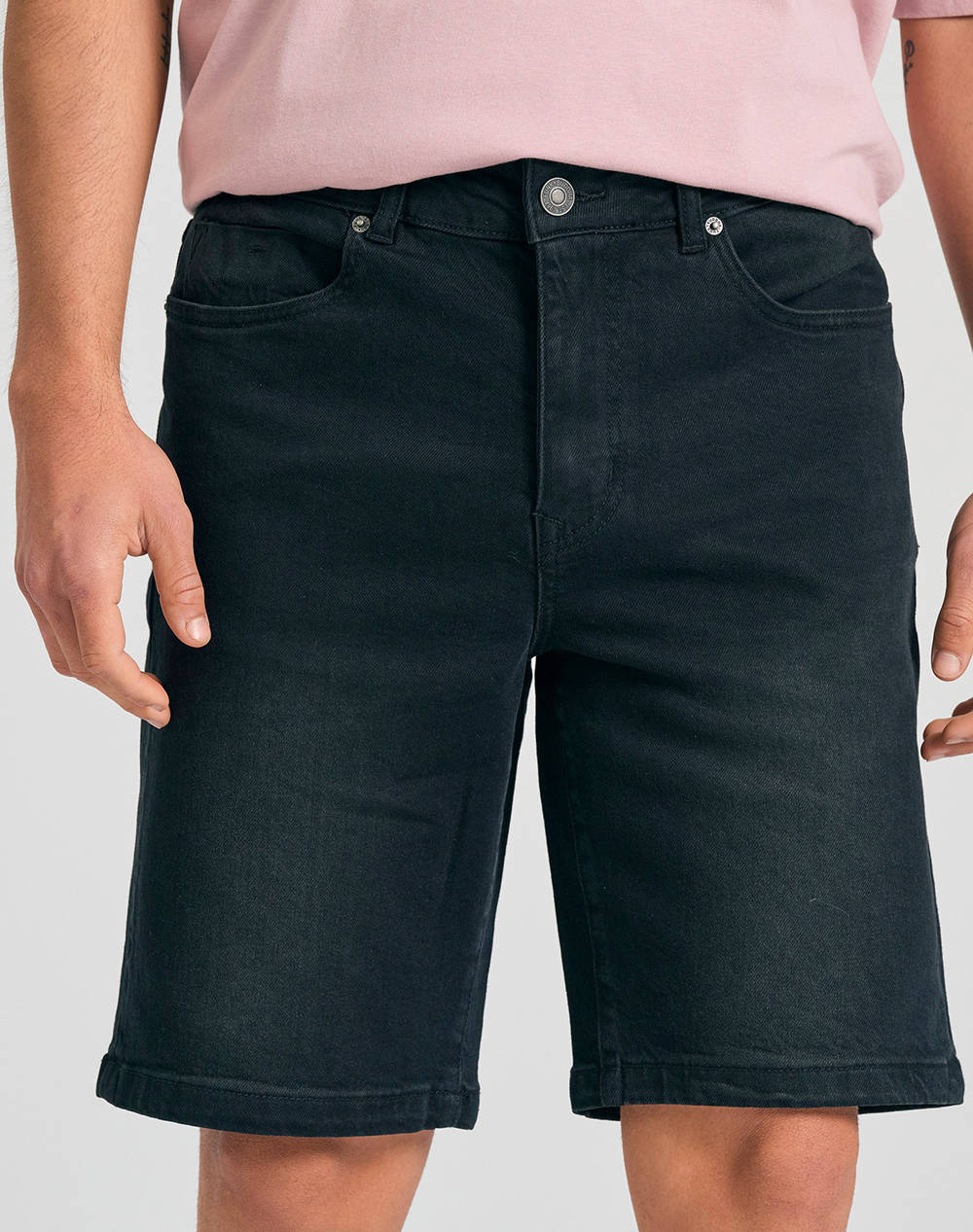 Funky Buddha Men''S Bermuda Jeans Men Clothes Shorts/Bermudas Jean Denimblack Cotton,Elastic Fbm011 071 03 Black Male Jean Black