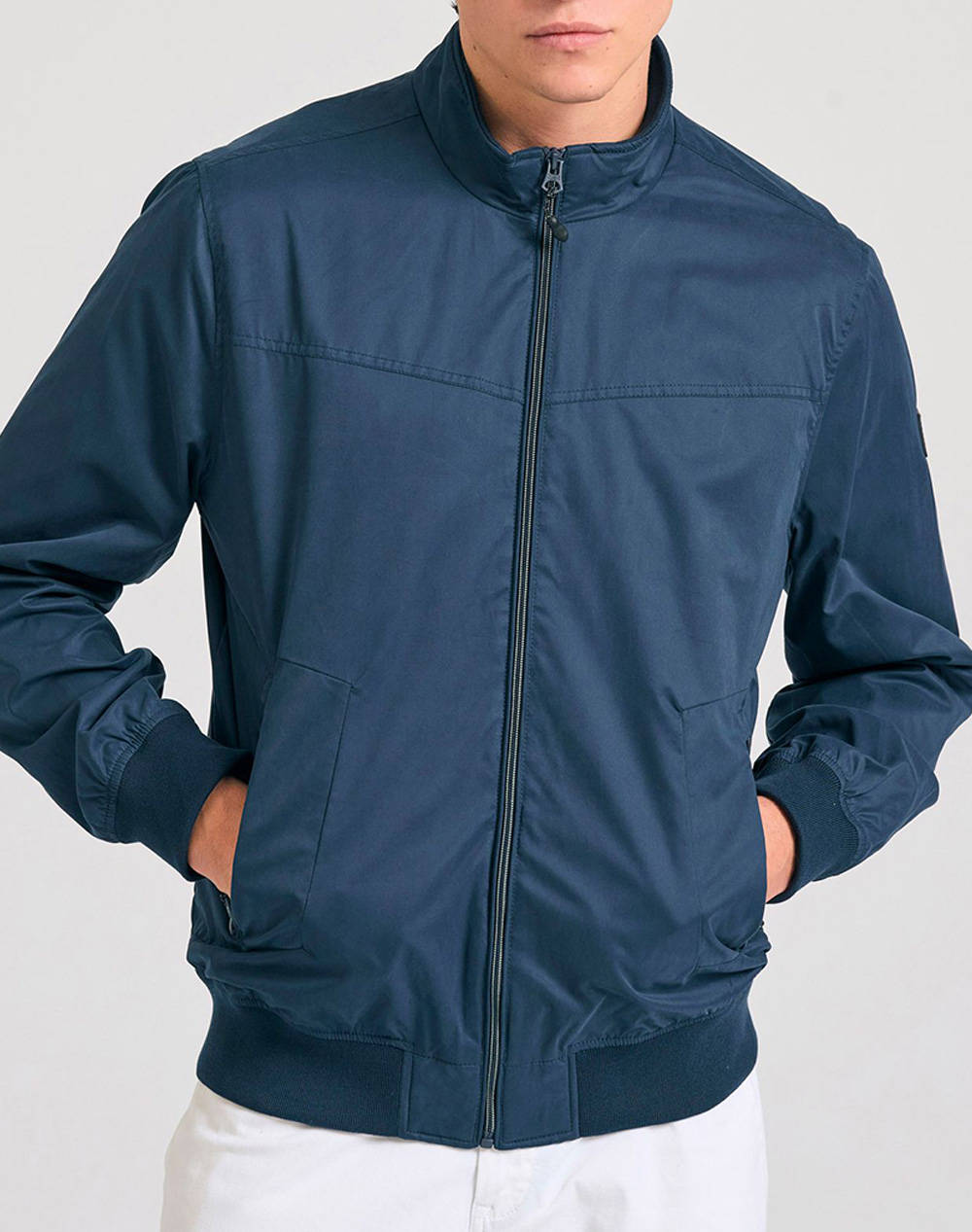 Funky Buddha Men''S Casual Jacket Men Clothes Outerwear Jackets Navyblue Synthetic Fbm011 004 01 Navy Male Jackets Blue