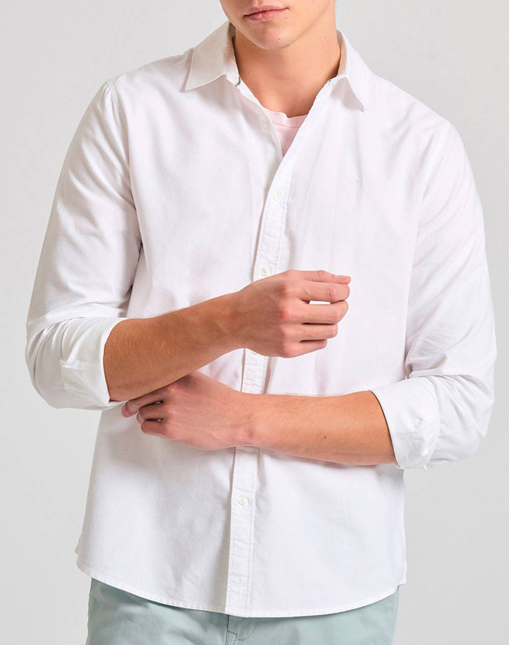 Funky Buddha Men''S Basic Shirt Men Clothes Shirts White Cotton Fbm011 009 05 White Male Shirts