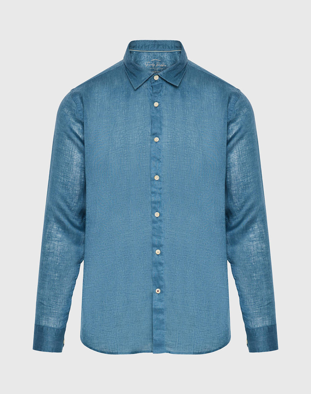 Funky Buddha Men''S Basic Shirt Men Clothes Shirts Steelblue Linen Fbm011 001 05 Blue Steel Male Shirts Blue