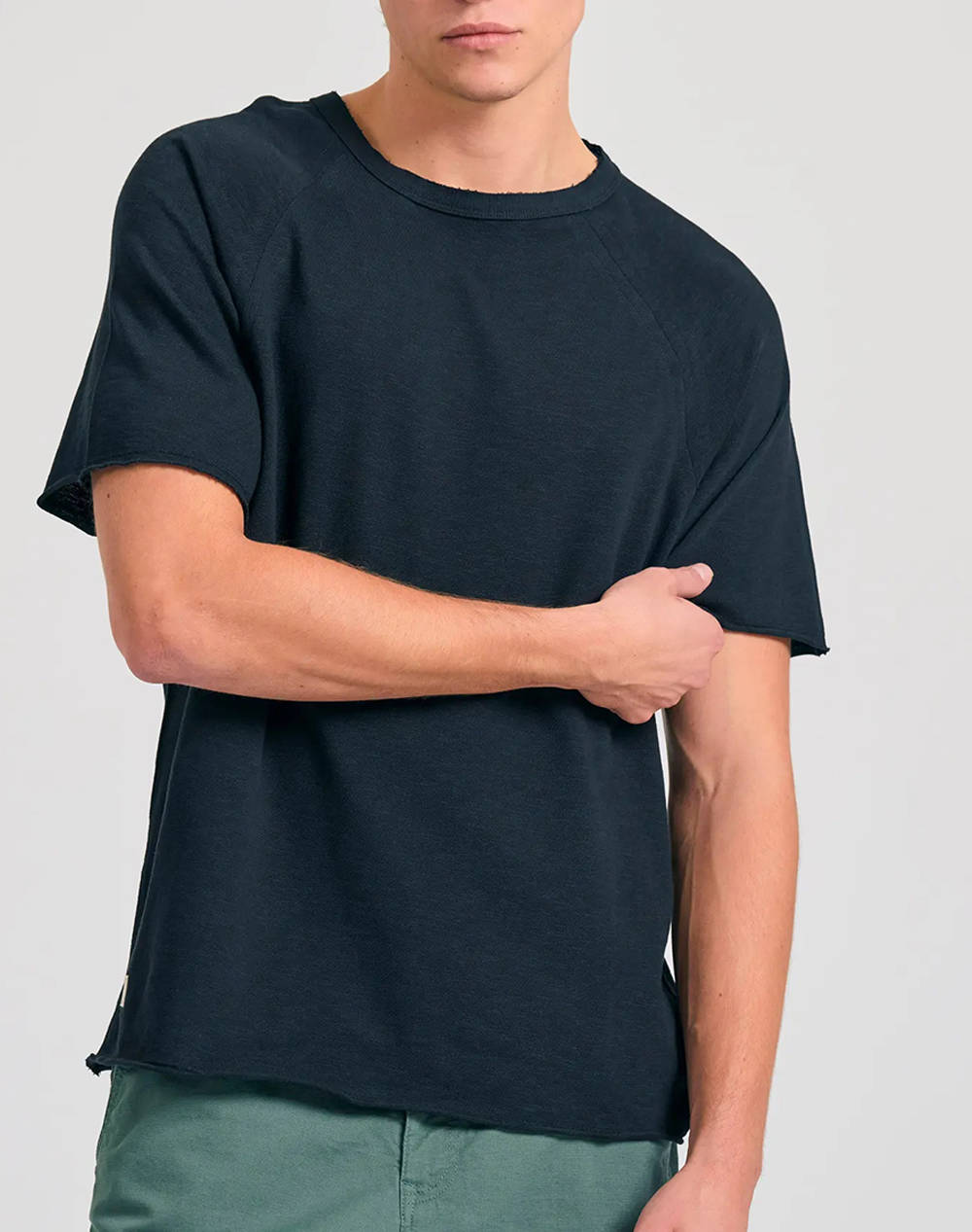 Funky Buddha Men''S Basic Short Sleeve T Shirt Men Clothes T Shirts & Sweatshirts T Shirts Black Cotton Fbm011 344 04 Black Male T-Shirts Black