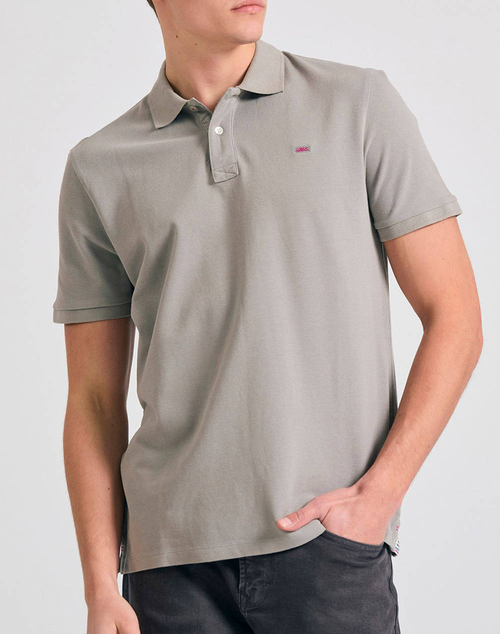 Funky Buddha Men''S Polo Collar Shirt Men Clothes T Shirts & Sweatshirts Polo Lightgray Cotton Fbm011 001 11 Elephant Male Polo