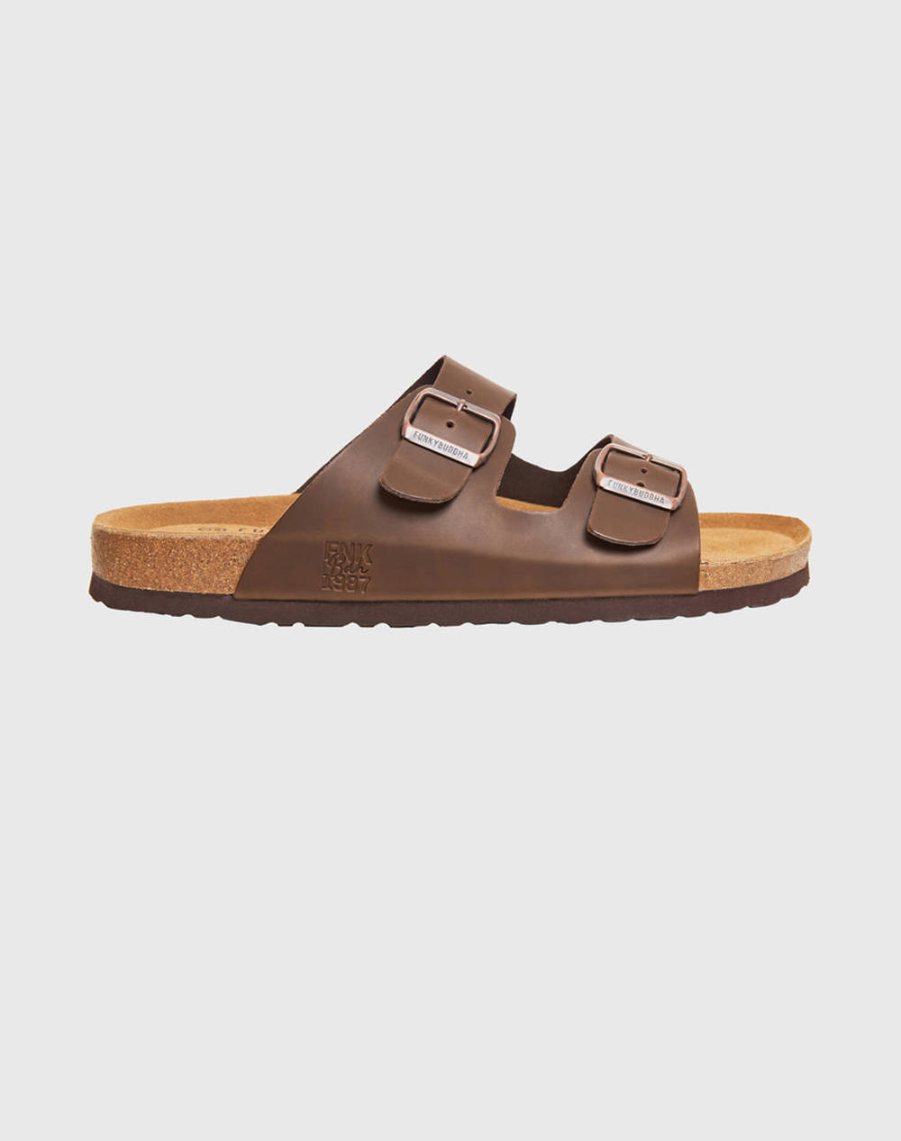 Funky Buddha Men''S Sandals Men Footwear Sandals Brown Leather Fbm011 073 08 Brown Male Sandals Brown