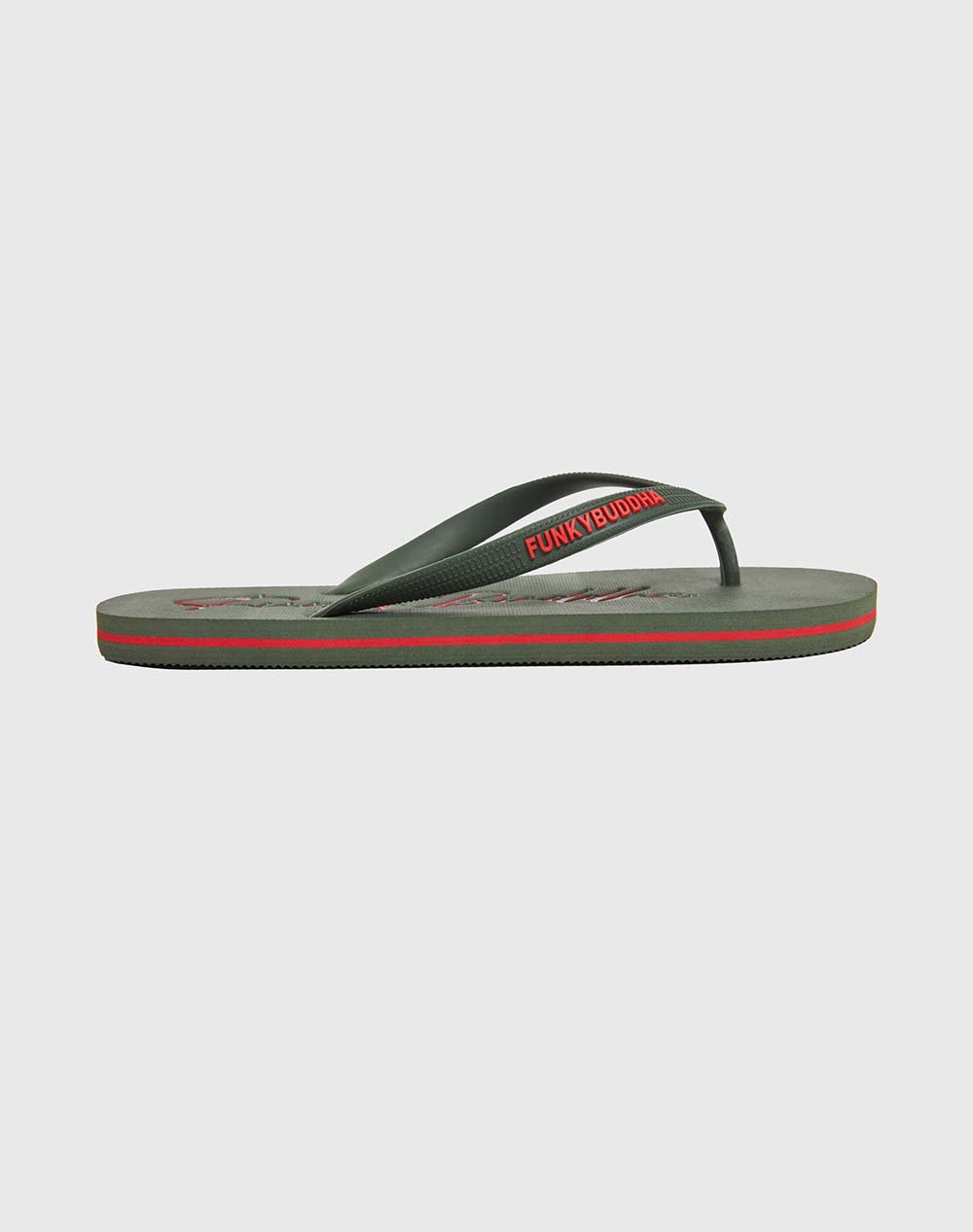 Funky Buddha Men''S Flip Flops Men Footwear Flip Flops Khaki Synthetic Fbm011 054 08 Khaki Male Flip Flops Khaki