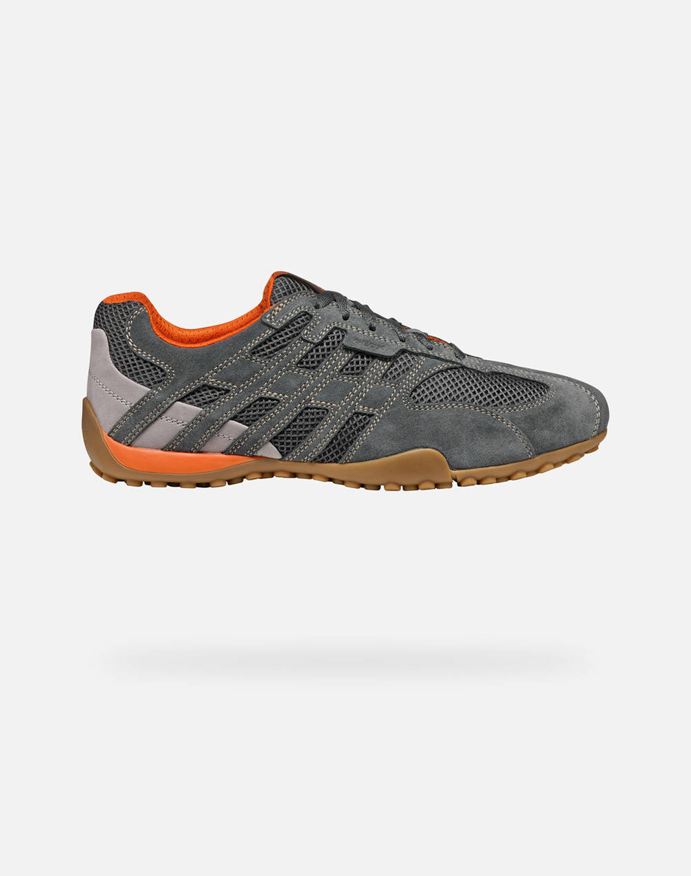 Geox U Snake Original A Sue+Mesh Men Sports Shoes Shoes Gray Leather,Fabric U55Mna02214C1006 C1006 Male Shoes