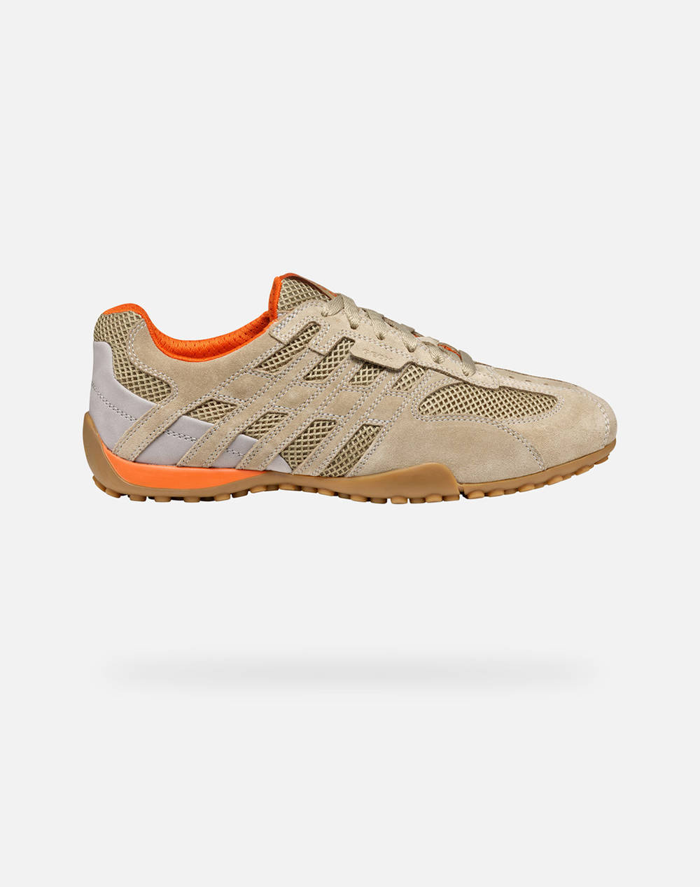 Geox U Snake Original A Sue+Mesh Men Footwear Sneakers Sandybrown Leather,Synthetic,Fabric U55Mna02214C5004 C5004 Male Sneakers Brown