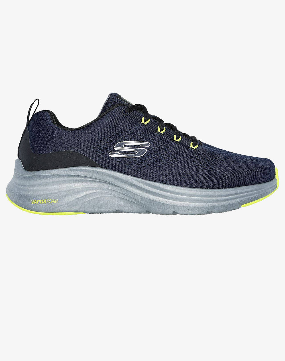 Skechers Engineered Mesh Lace Up Lace Up Sneaker W/Air Cooled Memory Foam Men Sports Shoes Shoes Navyblue Fabric 232625_Nvlm Nvlm Male Shoes Blue