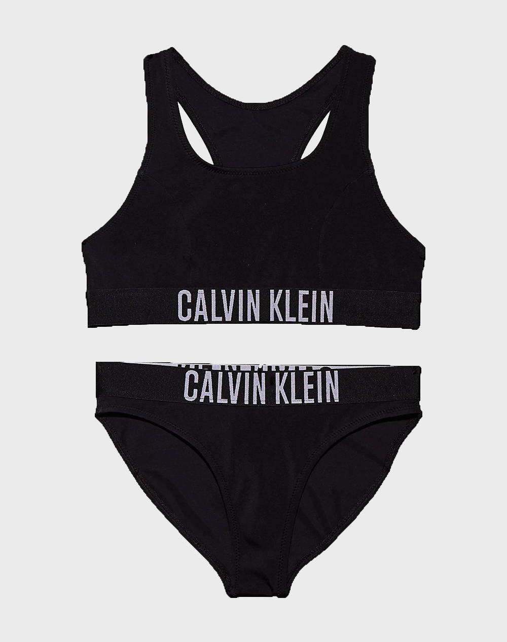 Calvin Klein Jeans Bralette Bikini Set Kids Girl Underwear Swimwear Black Elastic,Synthetic Ky0Ky00091 Beh Female Swimwear Black