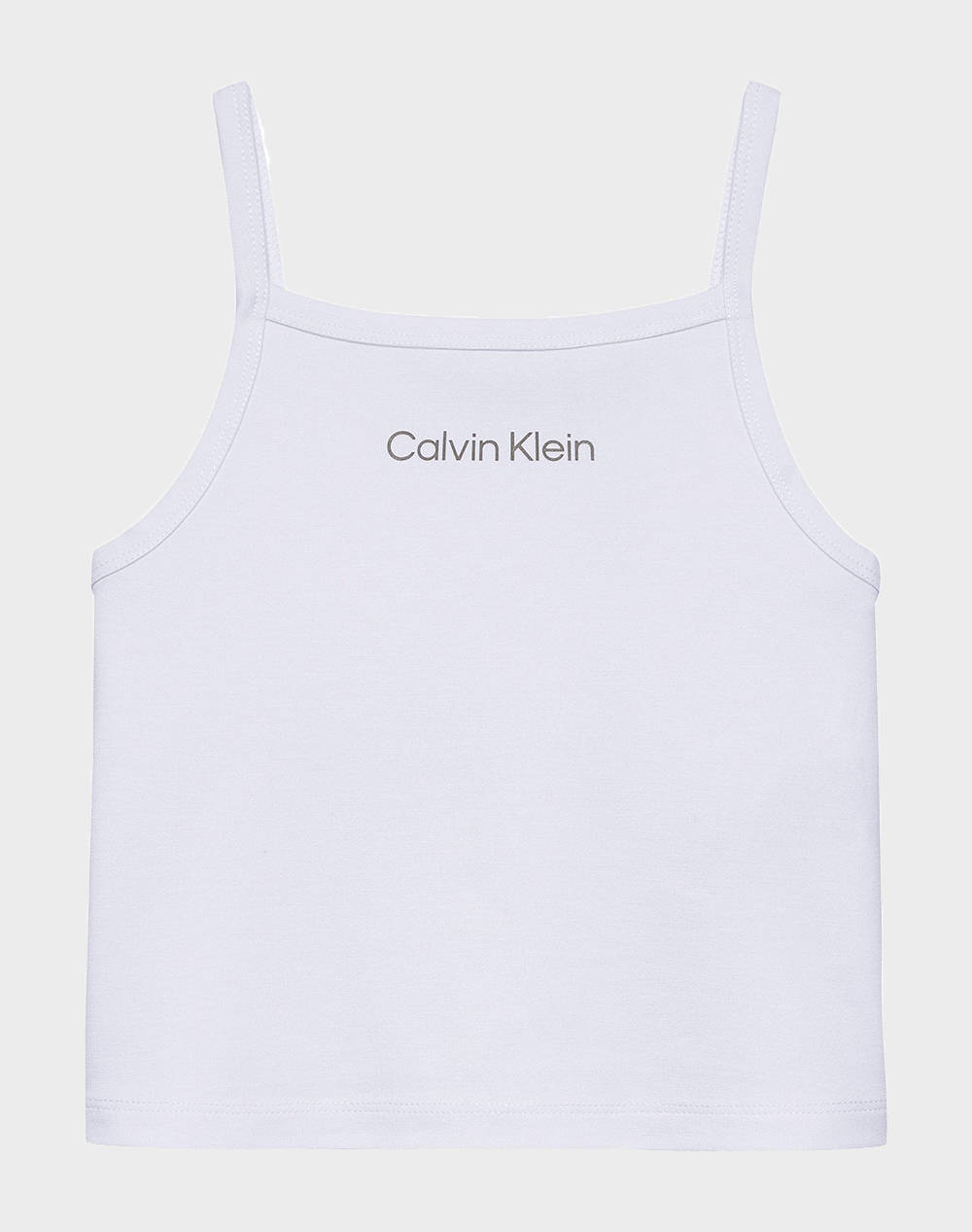 Calvin Klein Punto Strap Top Kids Girl Clothes Shirts White Viscose,Elastic,Synthetic Ig0Ig02868 8Y 16Y Yaf Female Shirts