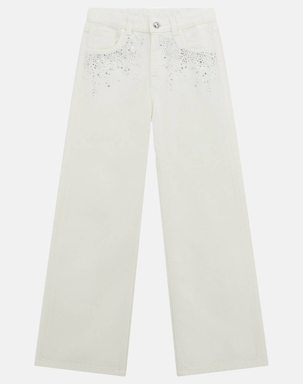 Guess Gmd Tencel Bull Dnm 90S Pant Kids Girl Kids Girl Clothes Trousers White Cotton,Synthetic J5Rb07Wgvo0 G011 Female Trousers