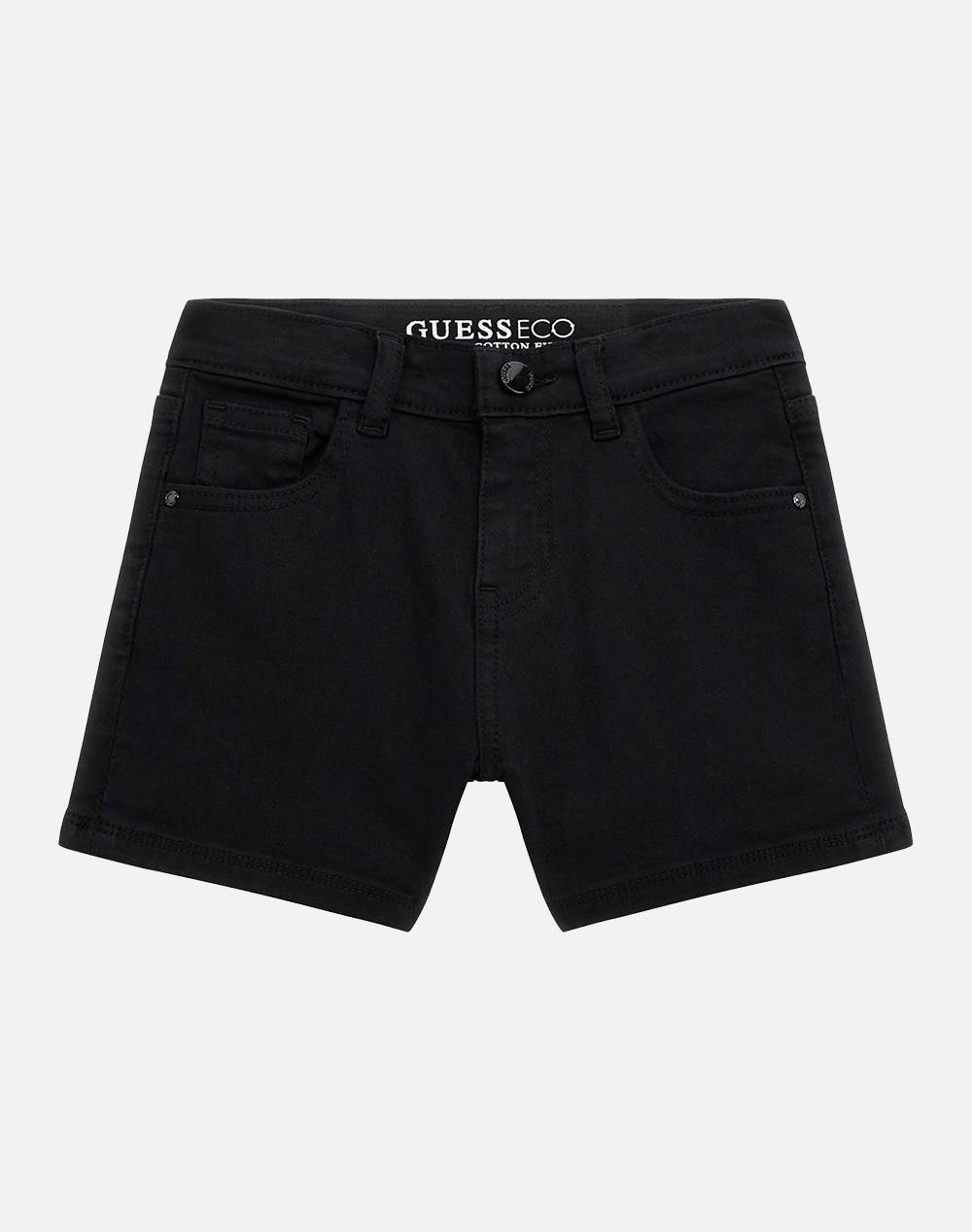 Guess Gmd Stretch Bull Den Organic Str. Bull Denim 10 Oz Shorts G Kids Girl Clothes Shorts/Bermudas Black Cotton,Elastic J4Rd19We620 Jblk Female