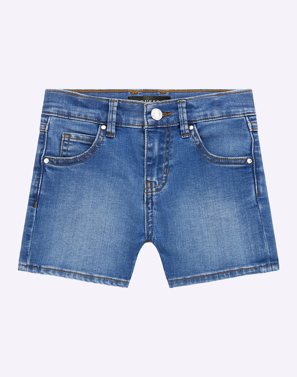 Guess Stretch Denim Short Stretch Denim_9.1 Oz Shorts For Children Girl Kids Girl Clothes Shorts/Bermudas Denimblue Cotton,Elastic,Synthetic J4Rd2