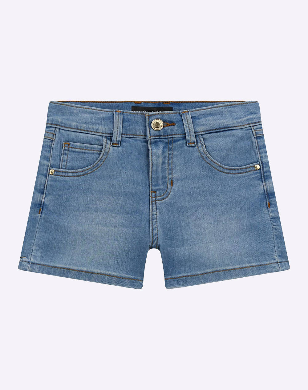 Guess Stretch Denim Short Stretch Denim_9.1 Oz Shorts For Children Girl Kids Girl Clothes Shorts/Bermudas Denimlightblue Cotton,Elastic,Synthetic