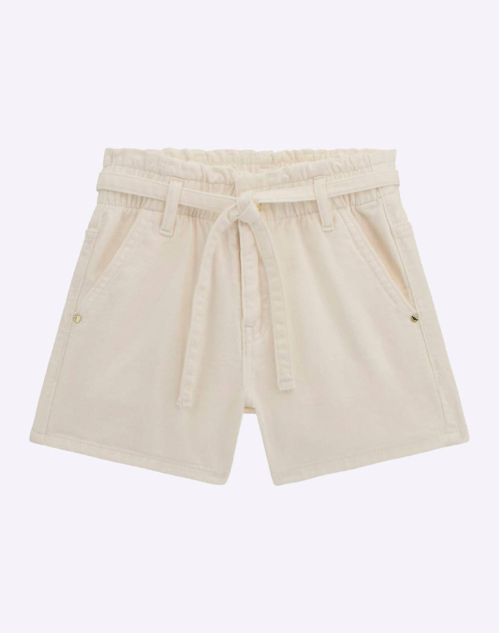 Guess Rigid Bull Denim Sho Cotton Rigid Twill Shorts Kids Girl Kids Girl Clothes Shorts/Bermudas Ecru Cotton J5Gd15Wh630 G011 Female Shorts/Bermudas
