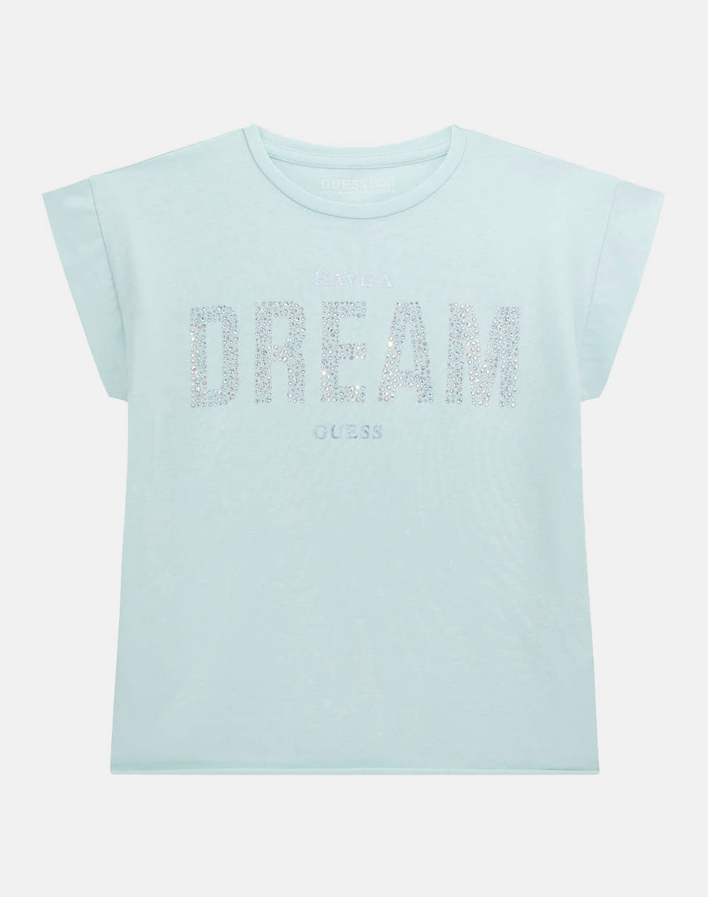 Guess Midi Ss T Shirt Kids Girl Kids Girl Clothes Shirts Lightblue Cotton,Elastic J5Ri37K6Yw4 G7P5 Female Shirts Blue