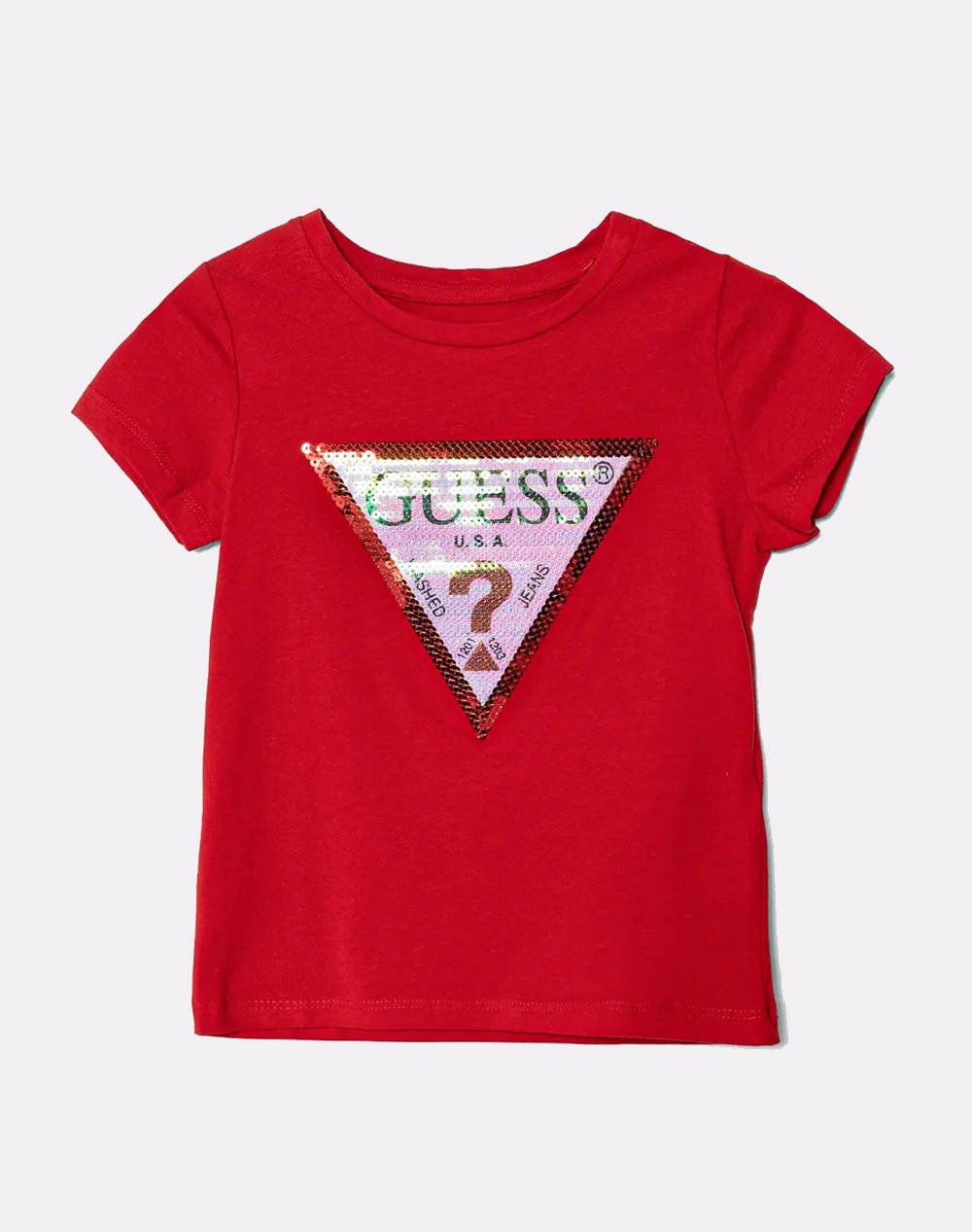 Guess Ss T Shirt Kids Girl Kids Girl Clothes Baby Red Cotton,Elastic K4Ri31K6Yw1 Rht Female Baby