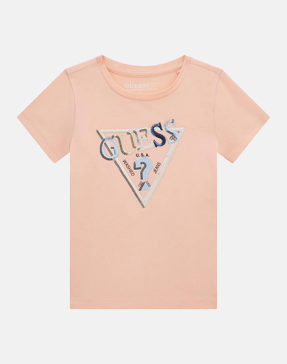 Guess High Low Ss T Shirt Kids Girl Kids Girl Clothes Baby Coral Cotton,Elastic K5Ri16K6Yw4 G6L1 Female Baby