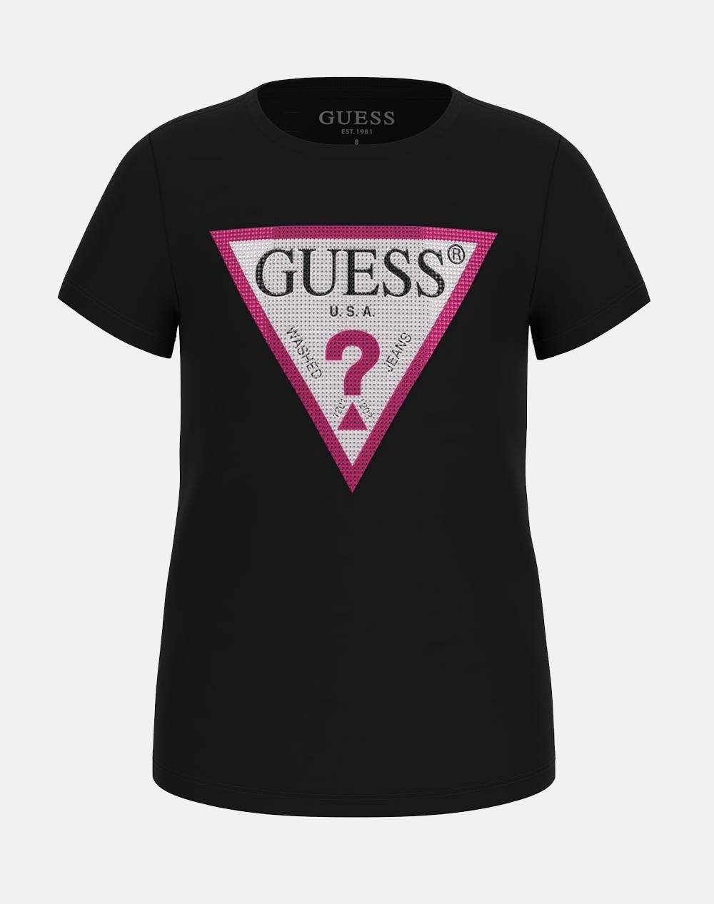 Guess Ss T Shirt Kids Girl Kids Girl Clothes Shirts Black Cotton,Elastic J2Yi51K6Yw1 Jblk Female Shirts Black