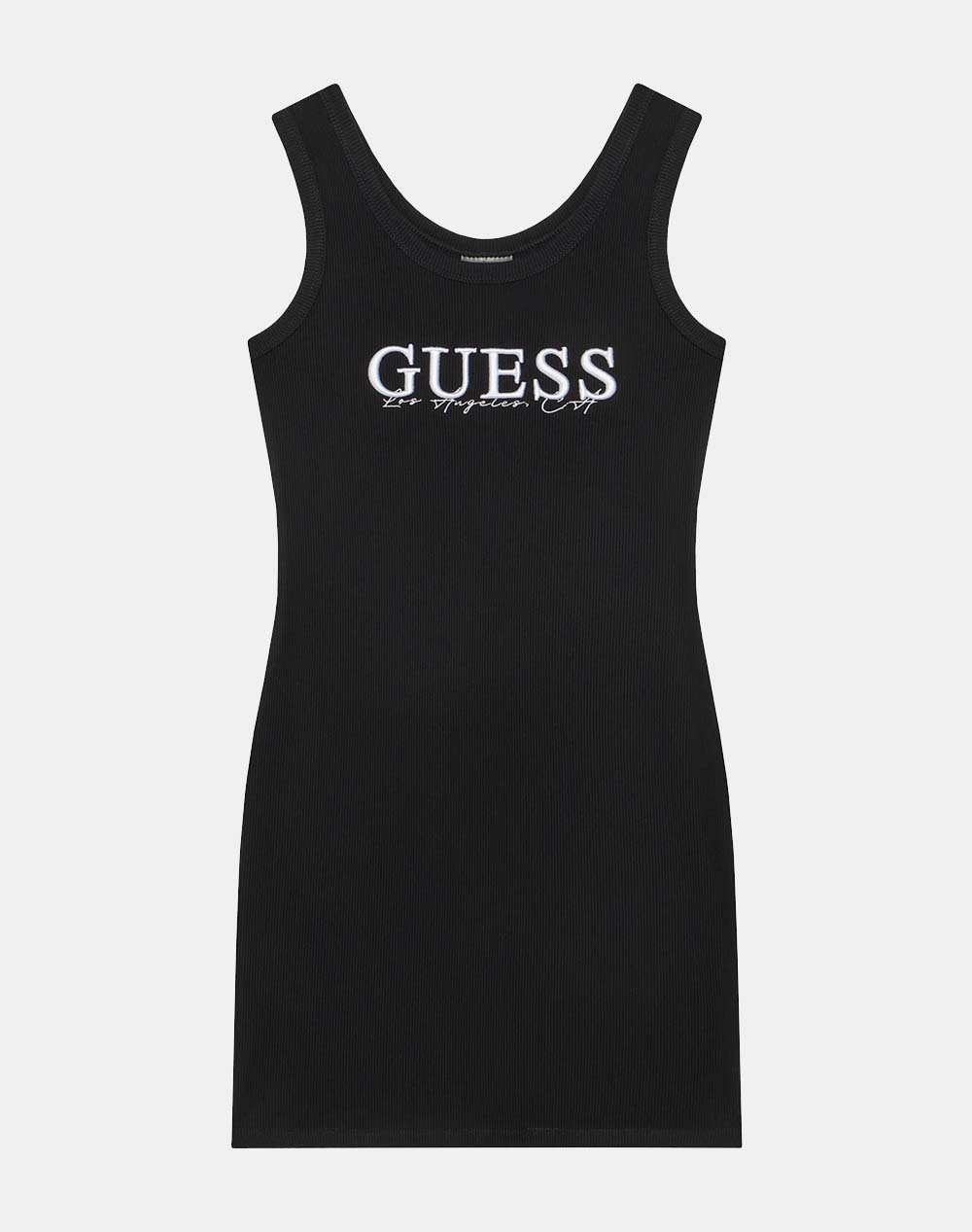 Guess Rib Dress_Mini Me Eco Smooth Girly Rib 435 Girl Dress Kids Girl Clothes Dresses Black Viscose,Elastic J5Gk39K8Rt2 Jblk Female Dresses Black