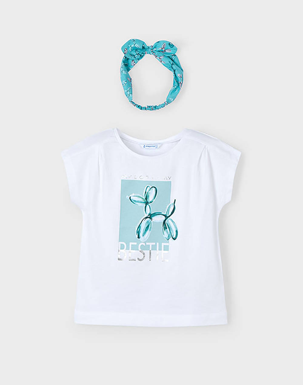 Mayoral Short Sleeved Shirt Stripes Kids Girl Clothes Shirts White Cotton 03009 012 Female Shirts