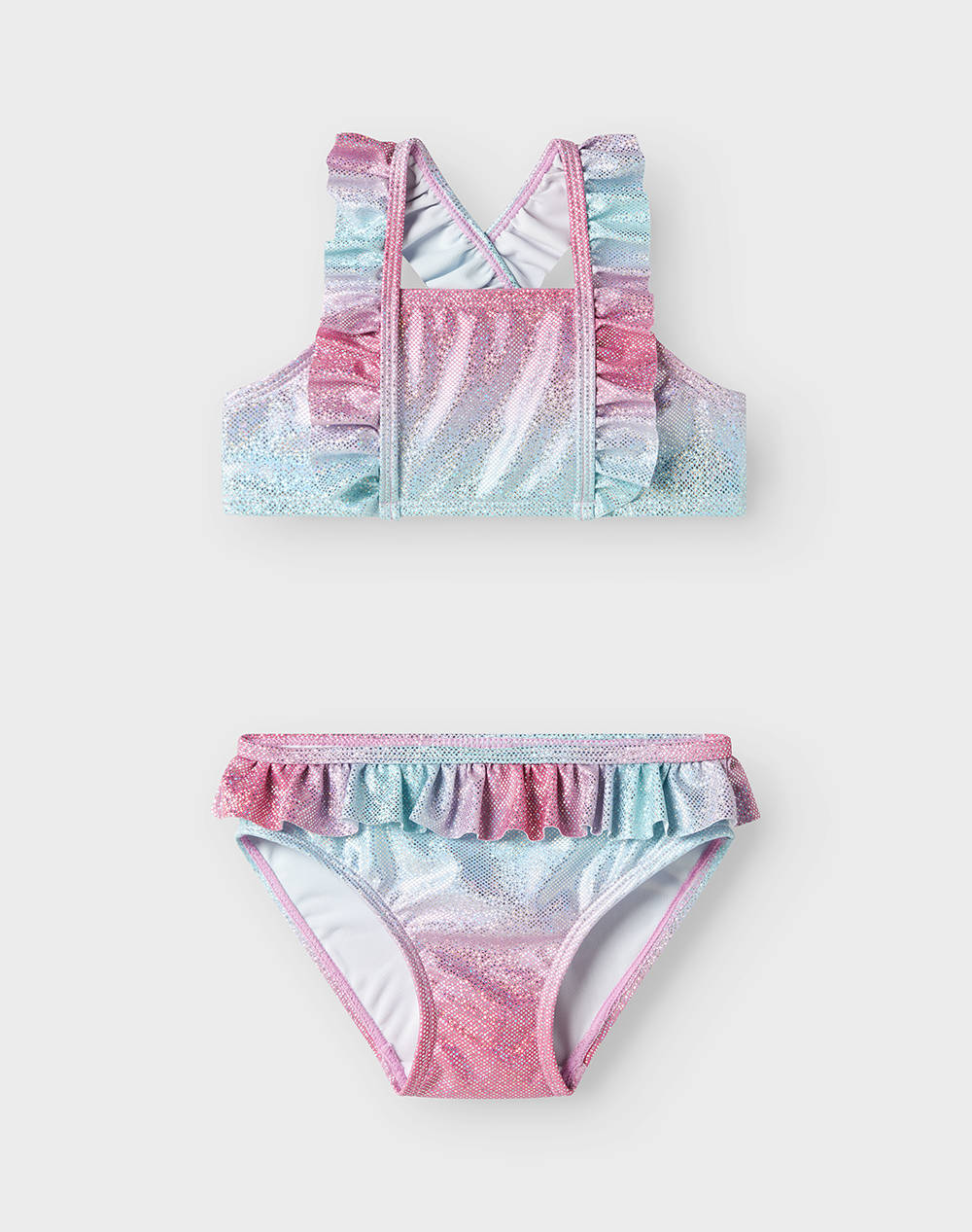 Name It Nmfzelma Bikini Kids Girl Underwear Swimwear Multi Elastic,Synthetic 13239626 Carmine Rose Female Swimwear